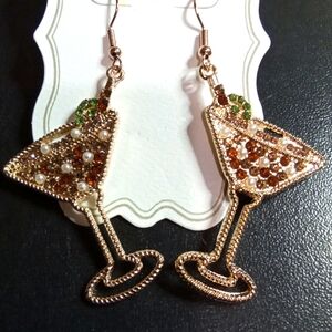 Cocktail Rhinestone Earrings